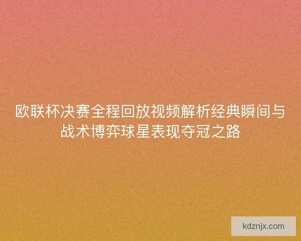 欧联杯决赛全程回放视频解析经典瞬间与战术博弈球星表现夺冠之路