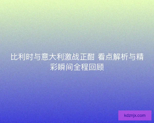 比利时与意大利激战正酣 看点解析与精彩瞬间全程回顾 比利时与意大利激战正酣 看点解析与精彩瞬间全程回顾